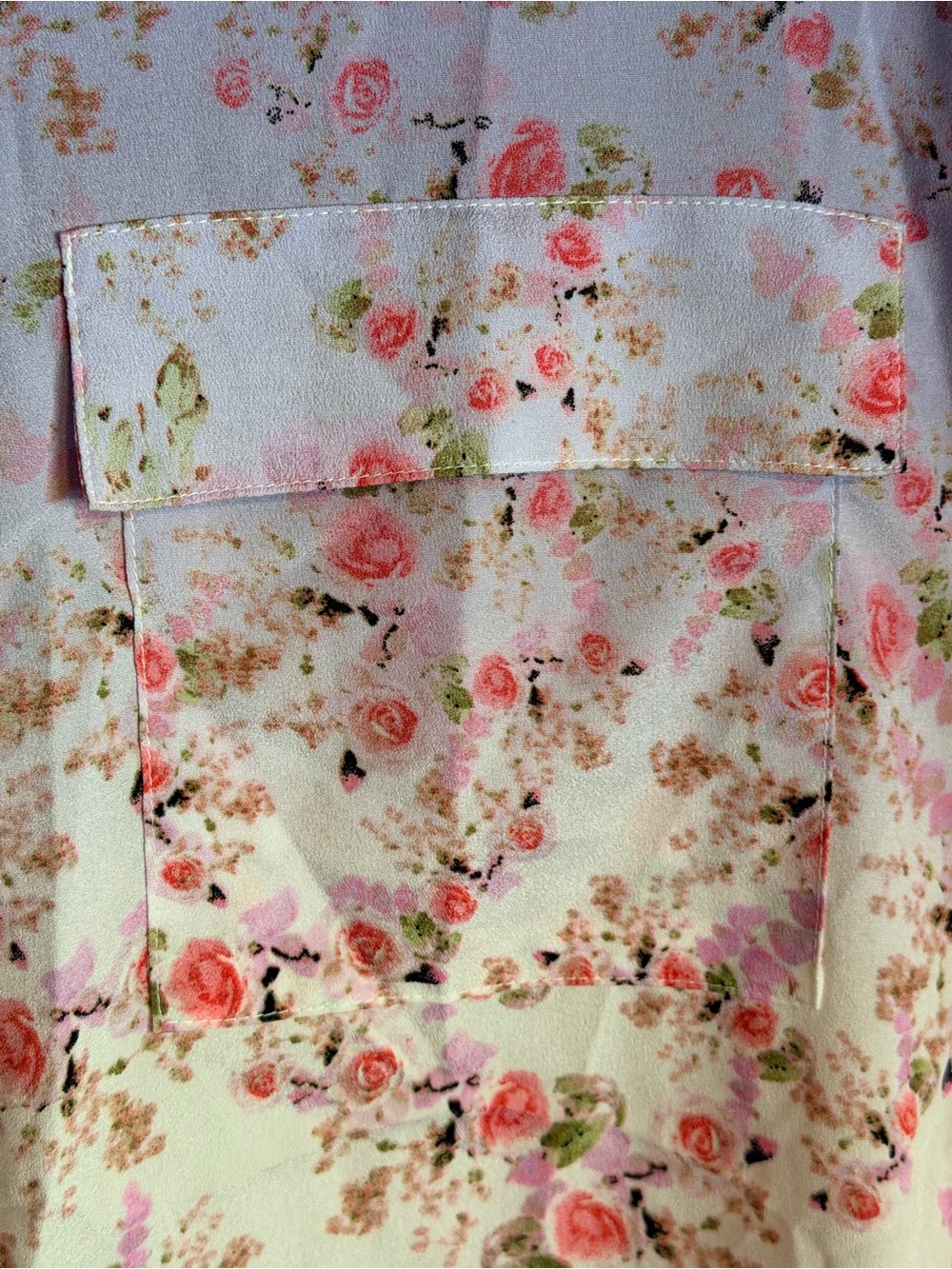 Calvin Klein Lavender to Cream Floral Ombre Tunic - Picture 6 of 10